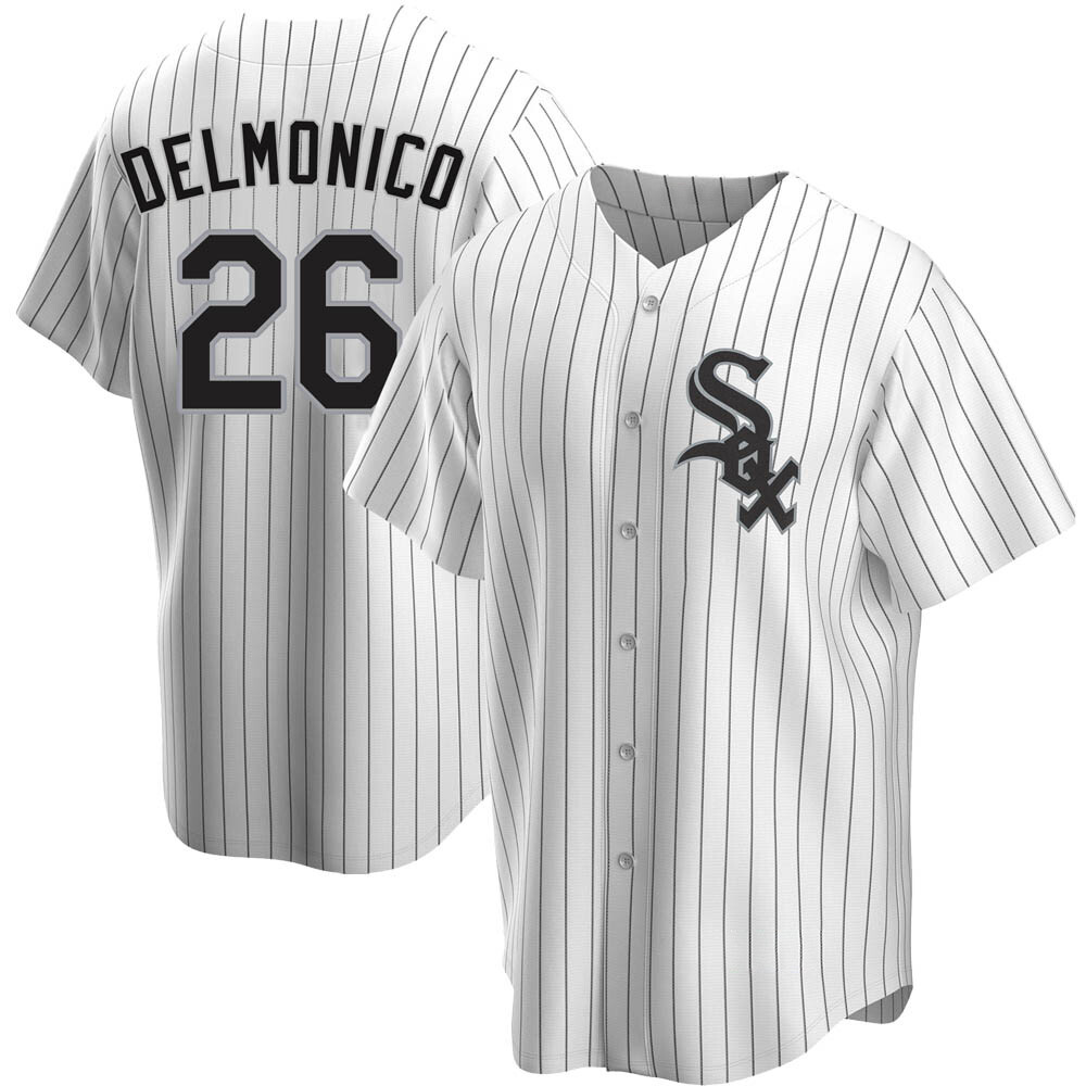Replica Nicky Delmonico Men's Chicago White Sox White Home Jersey Replica Nicky Delmonico Men's Chicago White Sox White Home Jersey