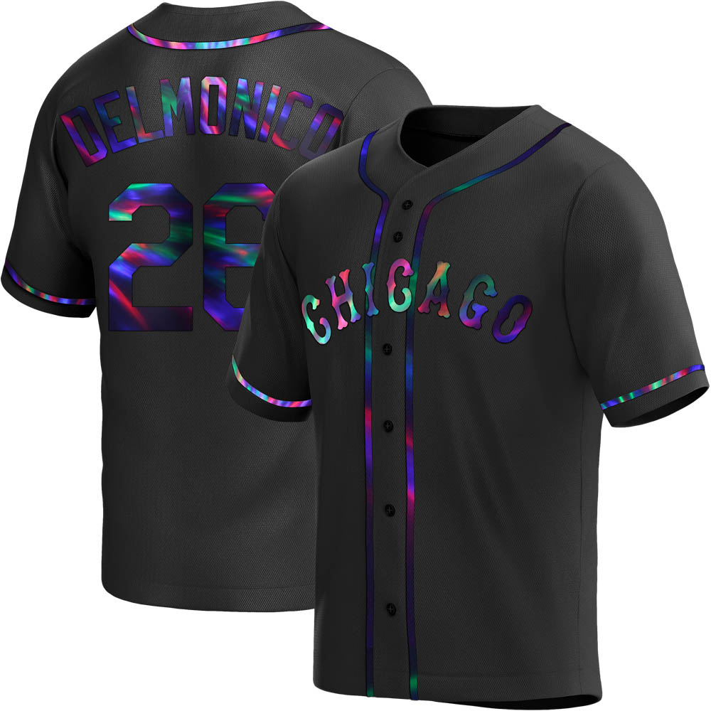 Replica Nicky Delmonico Youth Chicago White Sox Black Holographic Alternate Jersey Replica Nicky Delmonico Youth Chicago White Sox Black Holographic Alternate Jersey