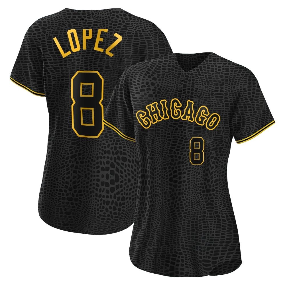 Authentic Nicky Lopez Women's Chicago White Sox Black Snake Skin City Jersey Authentic Nicky Lopez Women's Chicago White Sox Black Snake Skin City Jersey