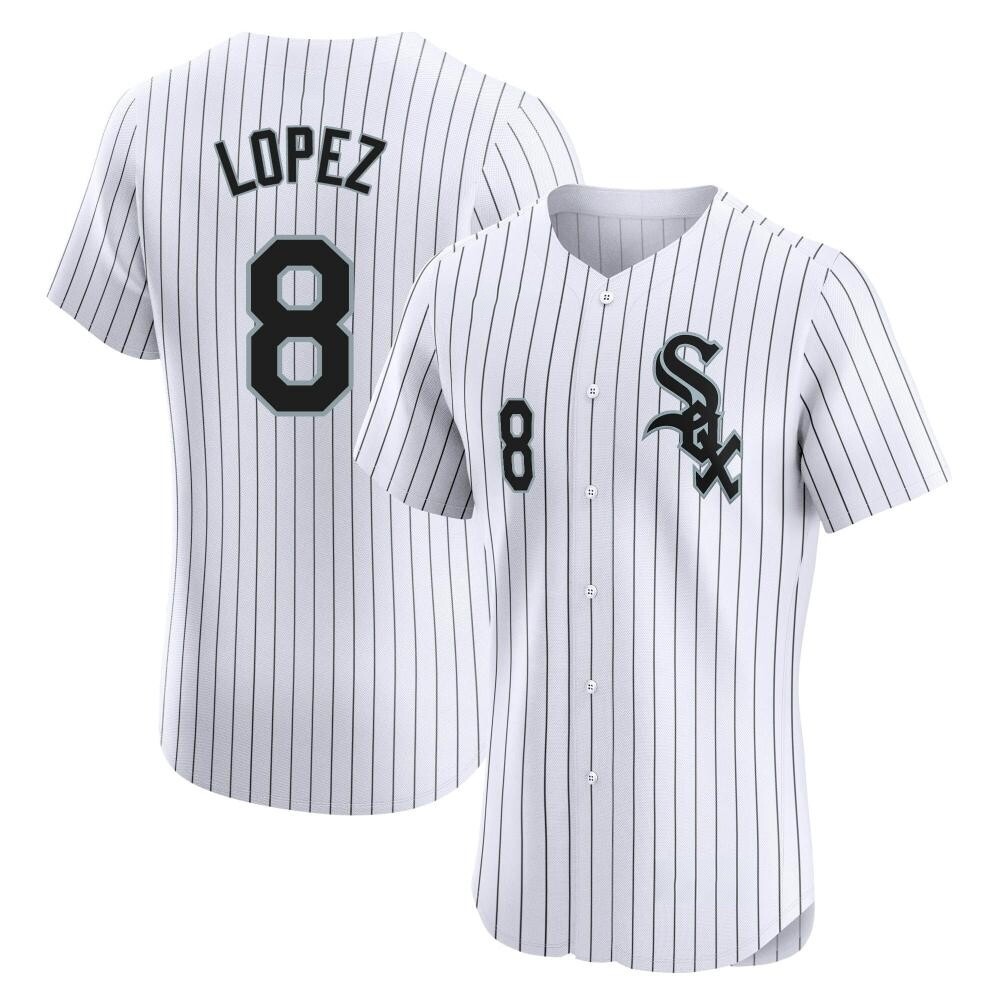 Elite Nicky Lopez Men's Chicago White Sox White Home Jersey Elite Nicky Lopez Men's Chicago White Sox White Home Jersey