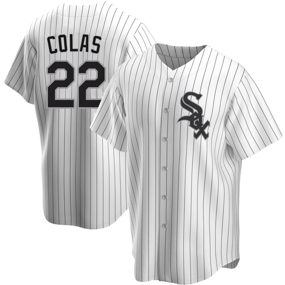 Replica Oscar Colas Men's Chicago White Sox White Home Jersey Replica Oscar Colas Men's Chicago White Sox White Home Jersey