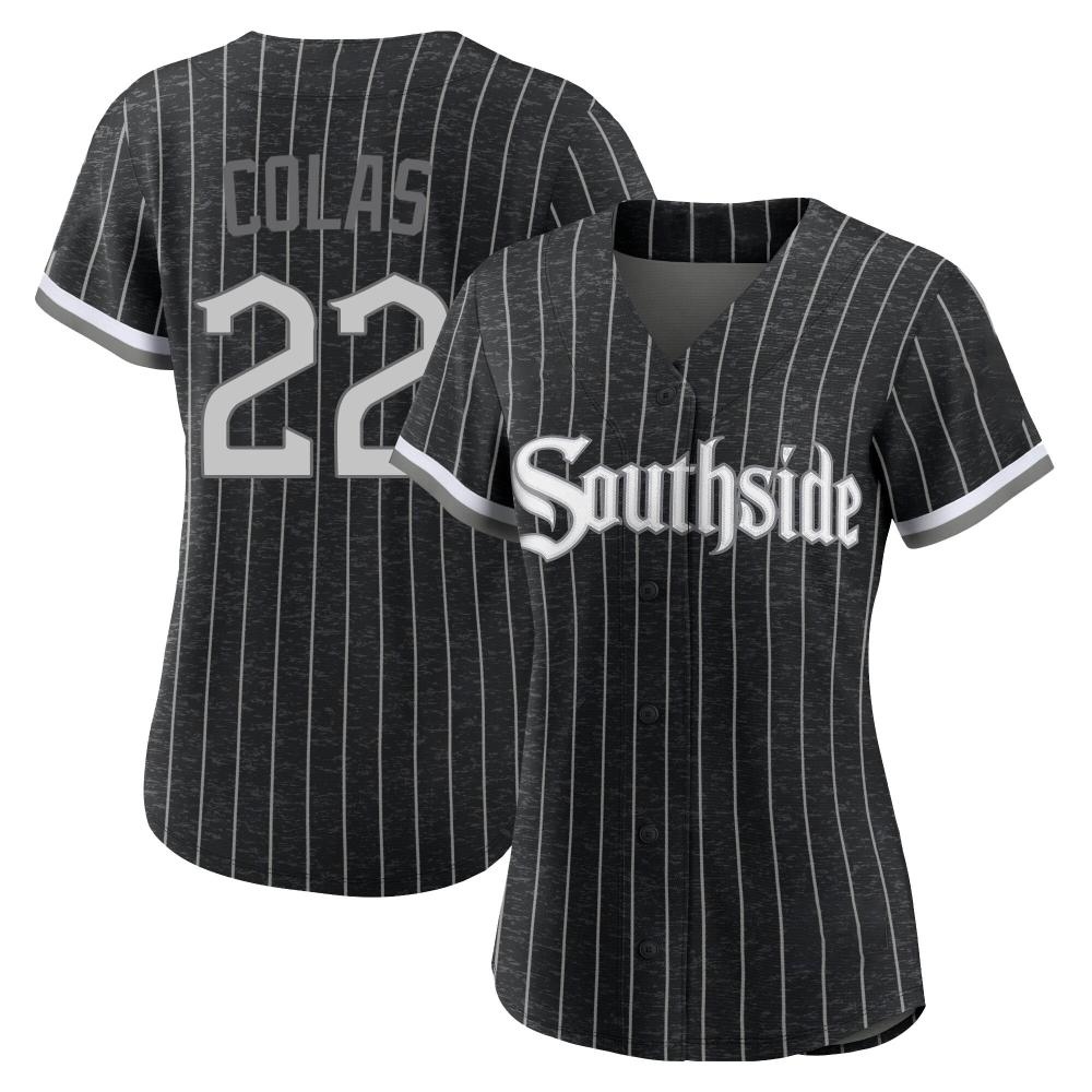 Replica Oscar Colas Women's Chicago White Sox Black 2021 City Connect Jersey Replica Oscar Colas Women's Chicago White Sox Black 2021 City Connect Jersey
