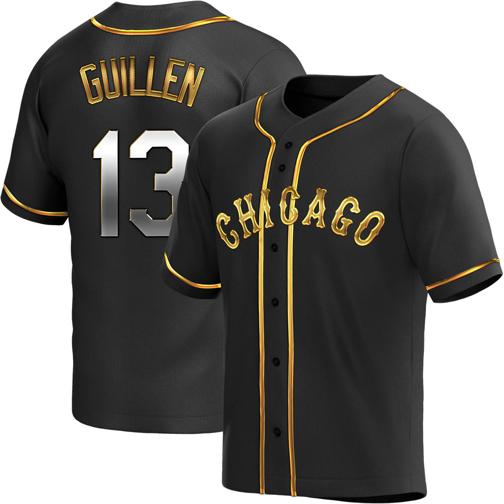 Replica Ozzie Guillen Youth Chicago White Sox Black Golden Alternate Jersey Replica Ozzie Guillen Youth Chicago White Sox Black Golden Alternate Jersey