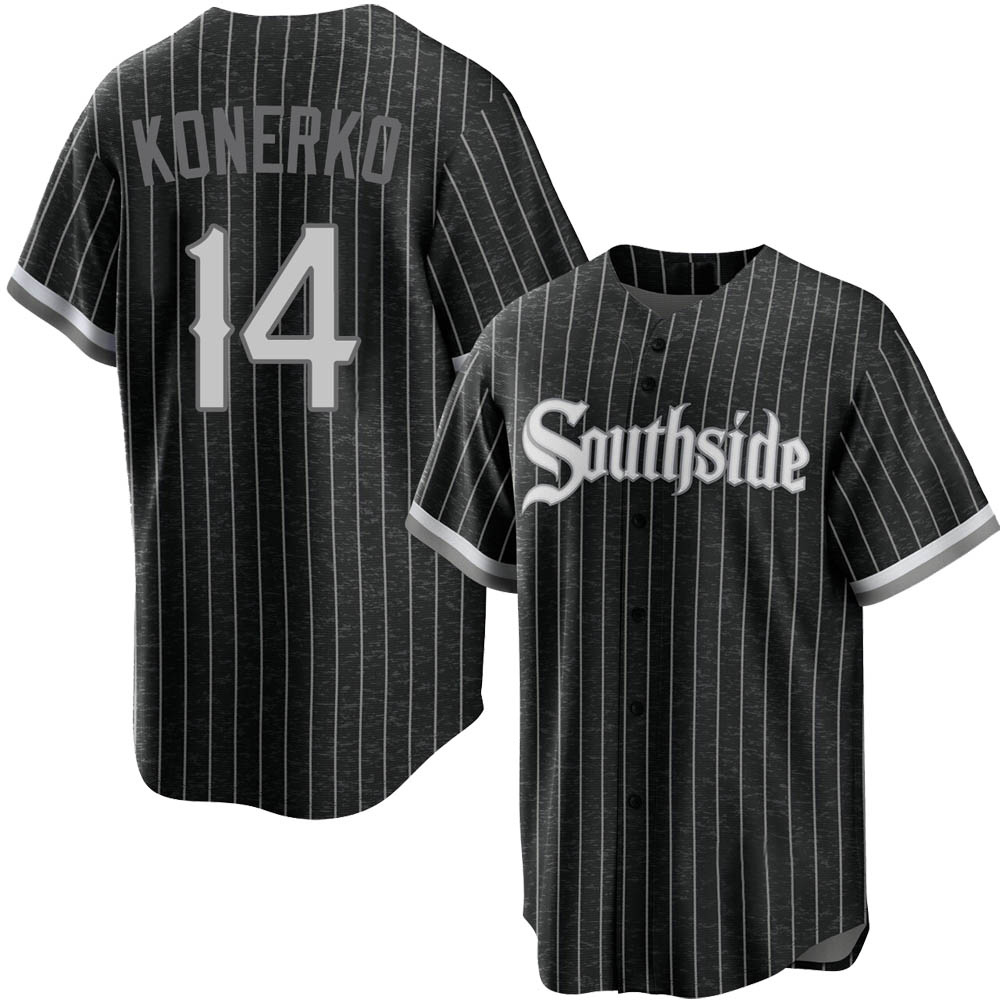 Replica Paul Konerko Men's Chicago White Sox Black 2021 City Connect Jersey Replica Paul Konerko Men's Chicago White Sox Black 2021 City Connect Jersey