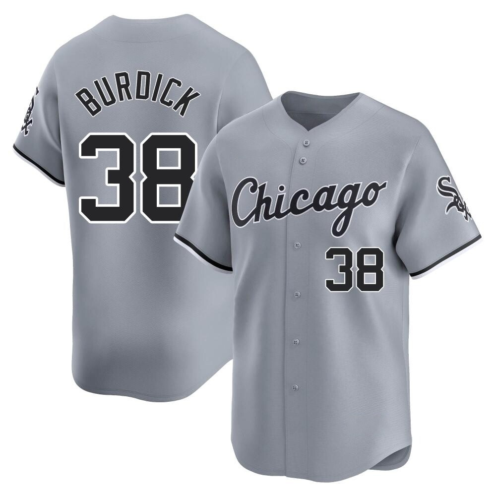 Limited Peyton Burdick Men's Chicago White Sox Gray Road Jersey Limited Peyton Burdick Men's Chicago White Sox Gray Road Jersey