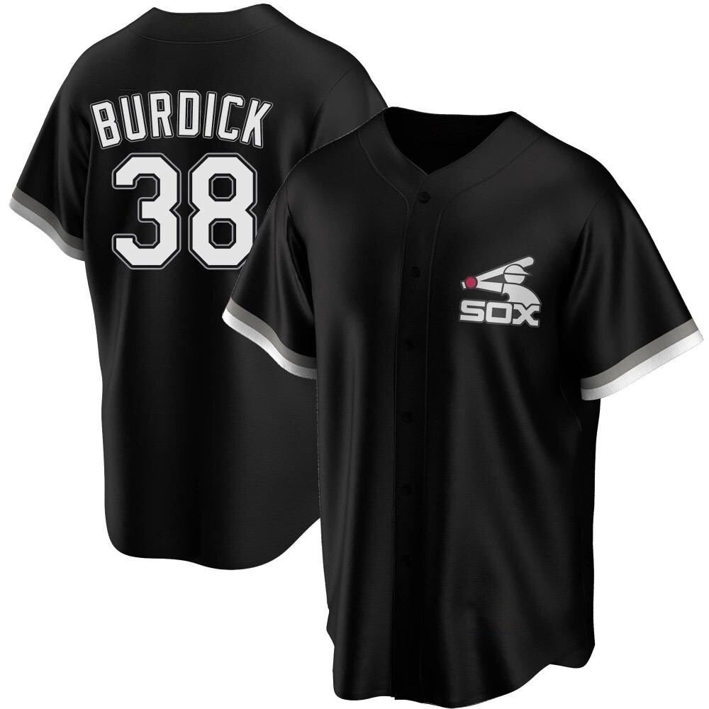 Replica Peyton Burdick Men's Chicago White Sox Black Spring Training Jersey Replica Peyton Burdick Men's Chicago White Sox Black Spring Training Jersey