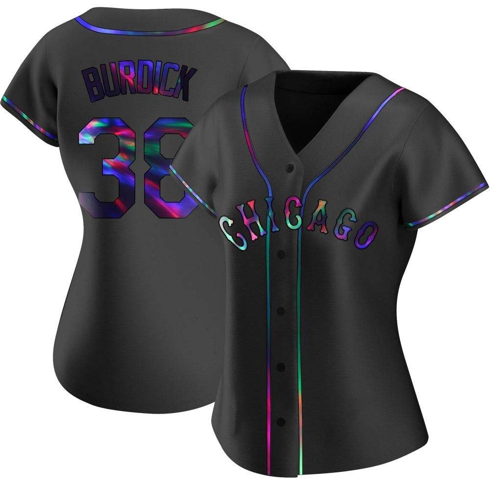 Replica Peyton Burdick Women's Chicago White Sox Black Holographic Alternate Jersey Replica Peyton Burdick Women's Chicago White Sox Black Holographic Alternate Jersey