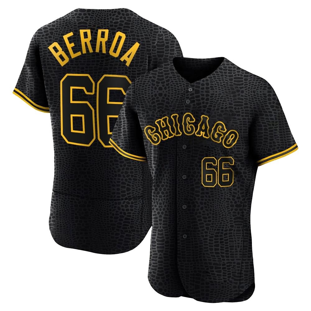 Authentic Prelander Berroa Men's Chicago White Sox Black Snake Skin City Jersey Authentic Prelander Berroa Men's Chicago White Sox Black Snake Skin City Jersey
