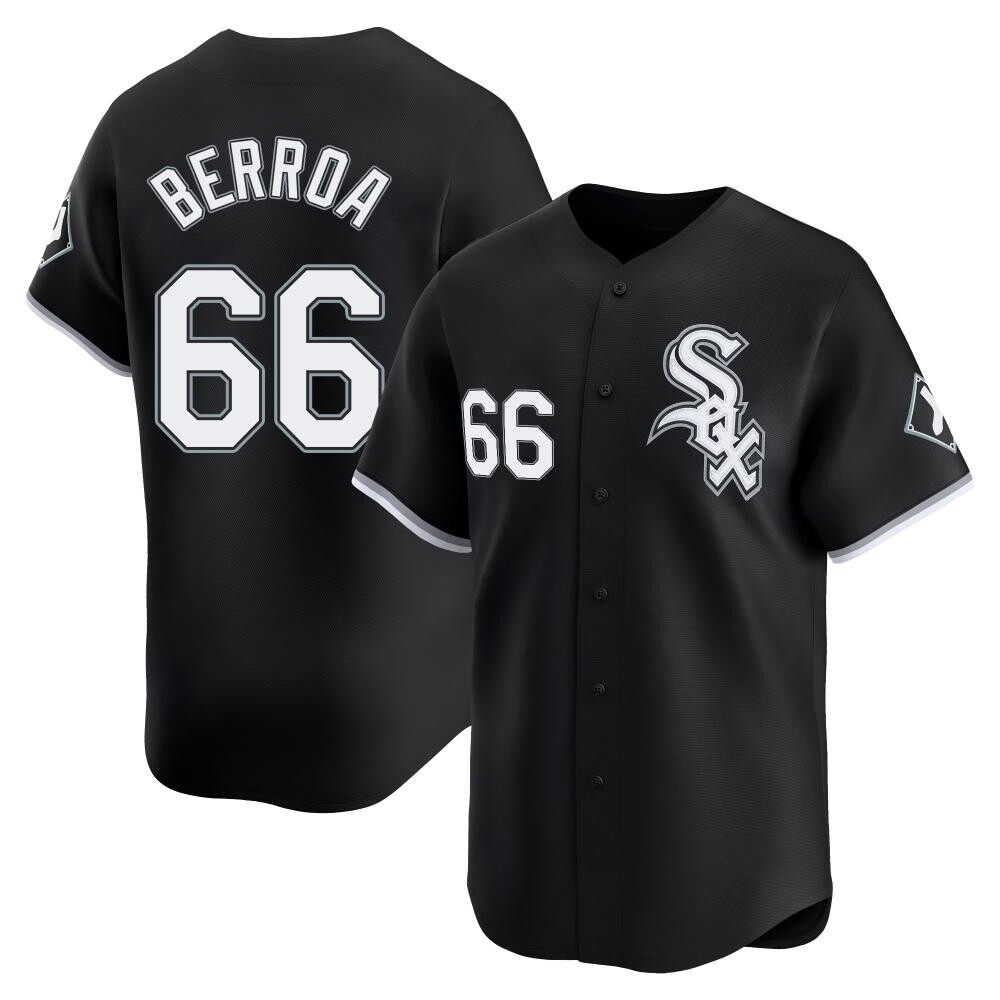 Limited Prelander Berroa Men's Chicago White Sox Black Alternate Jersey Limited Prelander Berroa Men's Chicago White Sox Black Alternate Jersey