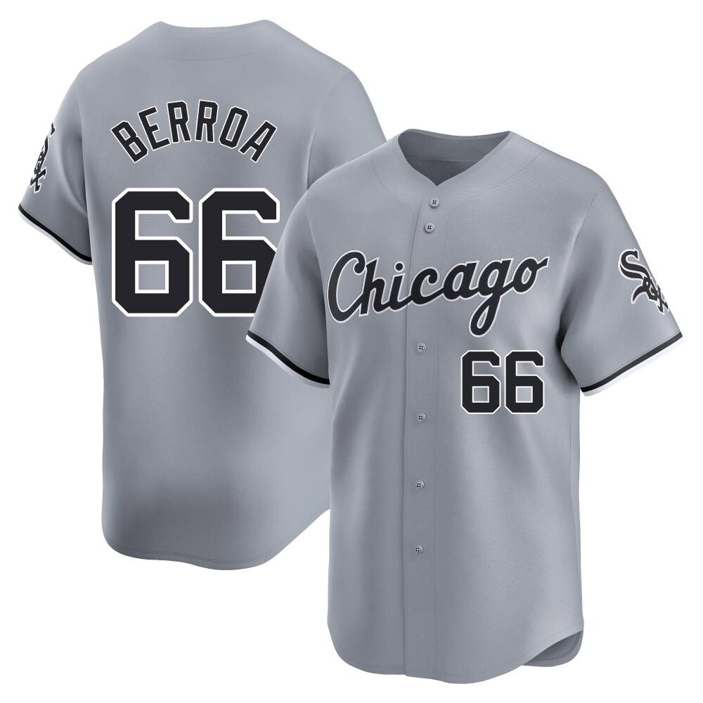Limited Prelander Berroa Men's Chicago White Sox Gray Road Jersey Limited Prelander Berroa Men's Chicago White Sox Gray Road Jersey