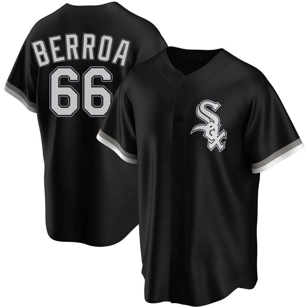 Replica Prelander Berroa Men's Chicago White Sox Black Alternate Jersey Replica Prelander Berroa Men's Chicago White Sox Black Alternate Jersey
