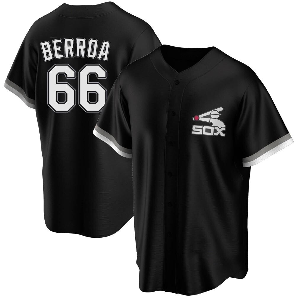 Replica Prelander Berroa Men's Chicago White Sox Black Spring Training Jersey Replica Prelander Berroa Men's Chicago White Sox Black Spring Training Jersey