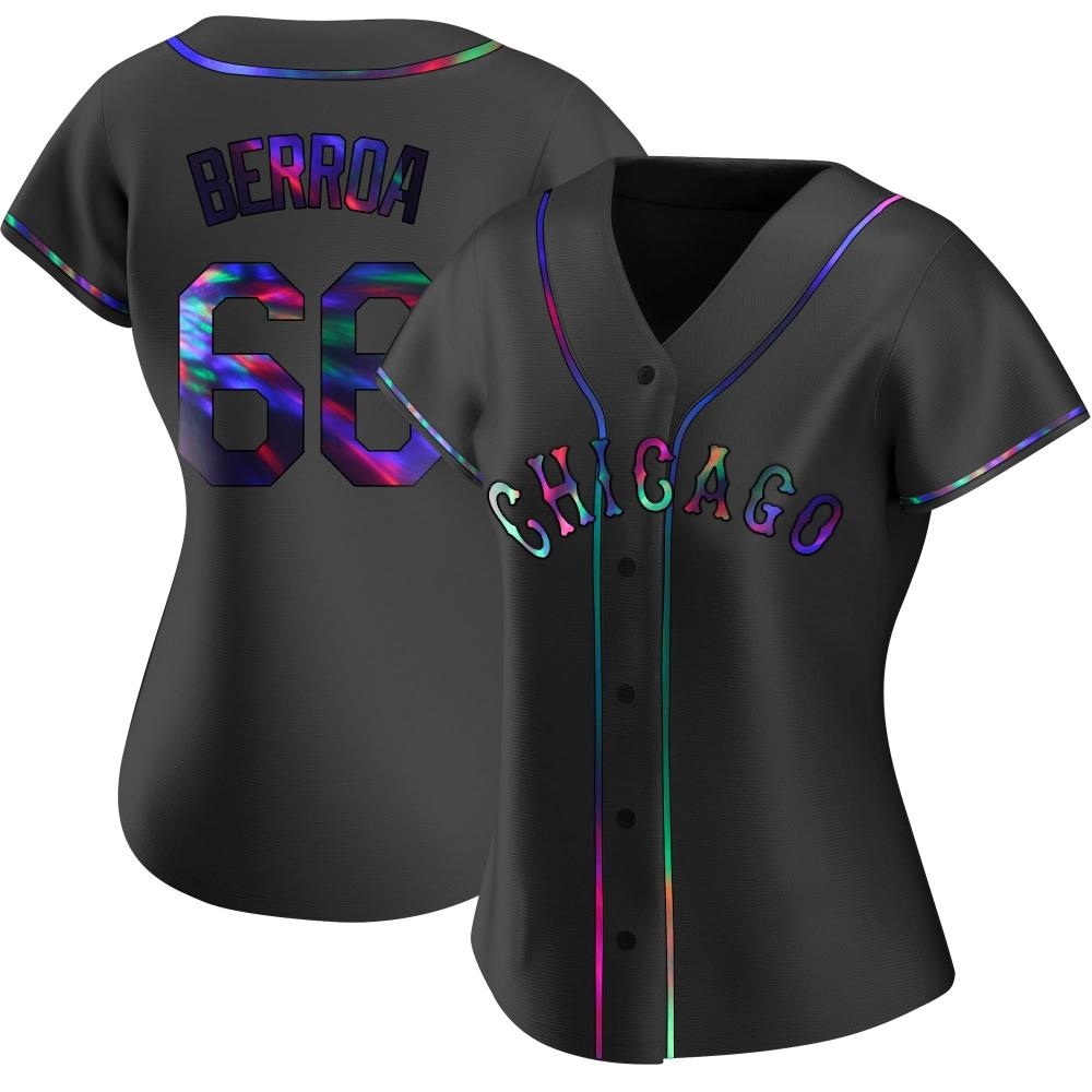 Replica Prelander Berroa Women's Chicago White Sox Black Holographic Alternate Jersey Replica Prelander Berroa Women's Chicago White Sox Black Holographic Alternate Jersey