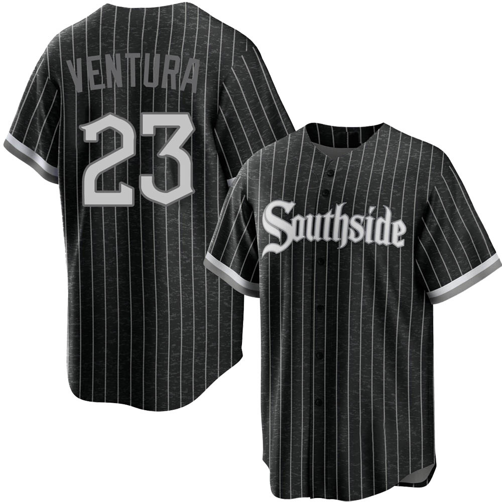 Replica Robin Ventura Men's Chicago White Sox Black 2021 City Connect Jersey