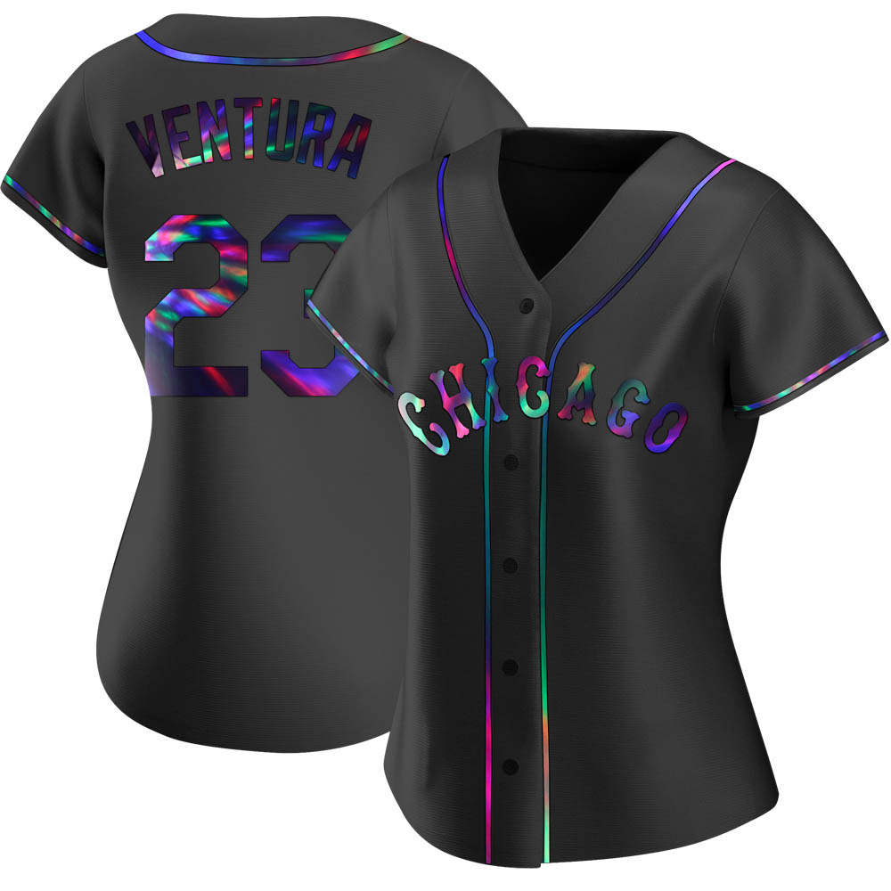 Replica Robin Ventura Women's Chicago White Sox Black Holographic Alternate Jersey Replica Robin Ventura Women's Chicago White Sox Black Holographic Alternate Jersey