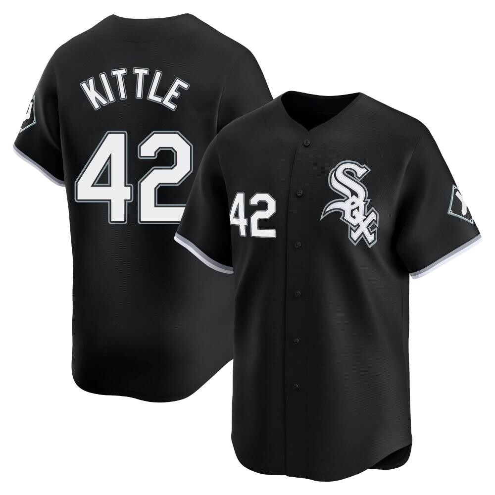 Limited Ron Kittle Men's Chicago White Sox Black Alternate Jersey Limited Ron Kittle Men's Chicago White Sox Black Alternate Jersey