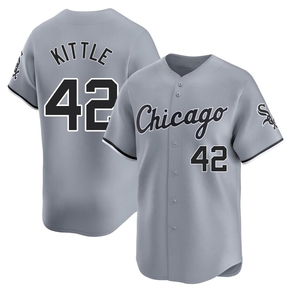 Limited Ron Kittle Men's Chicago White Sox Gray Road Jersey Limited Ron Kittle Men's Chicago White Sox Gray Road Jersey