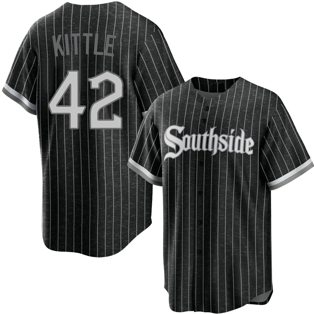 Replica Ron Kittle Men's Chicago White Sox Black 2021 City Connect Jersey Replica Ron Kittle Men's Chicago White Sox Black 2021 City Connect Jersey