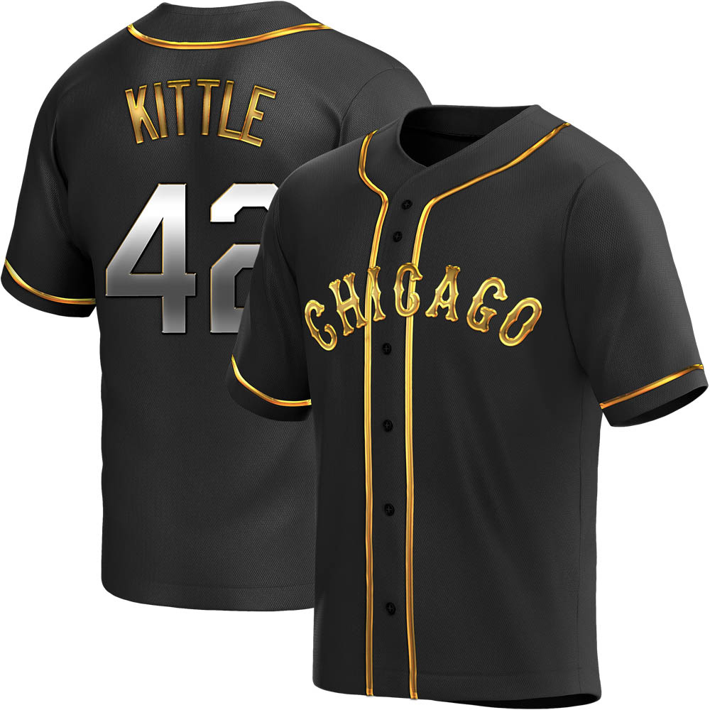 Replica Ron Kittle Men's Chicago White Sox Black Golden Alternate Jersey Replica Ron Kittle Men's Chicago White Sox Black Golden Alternate Jersey