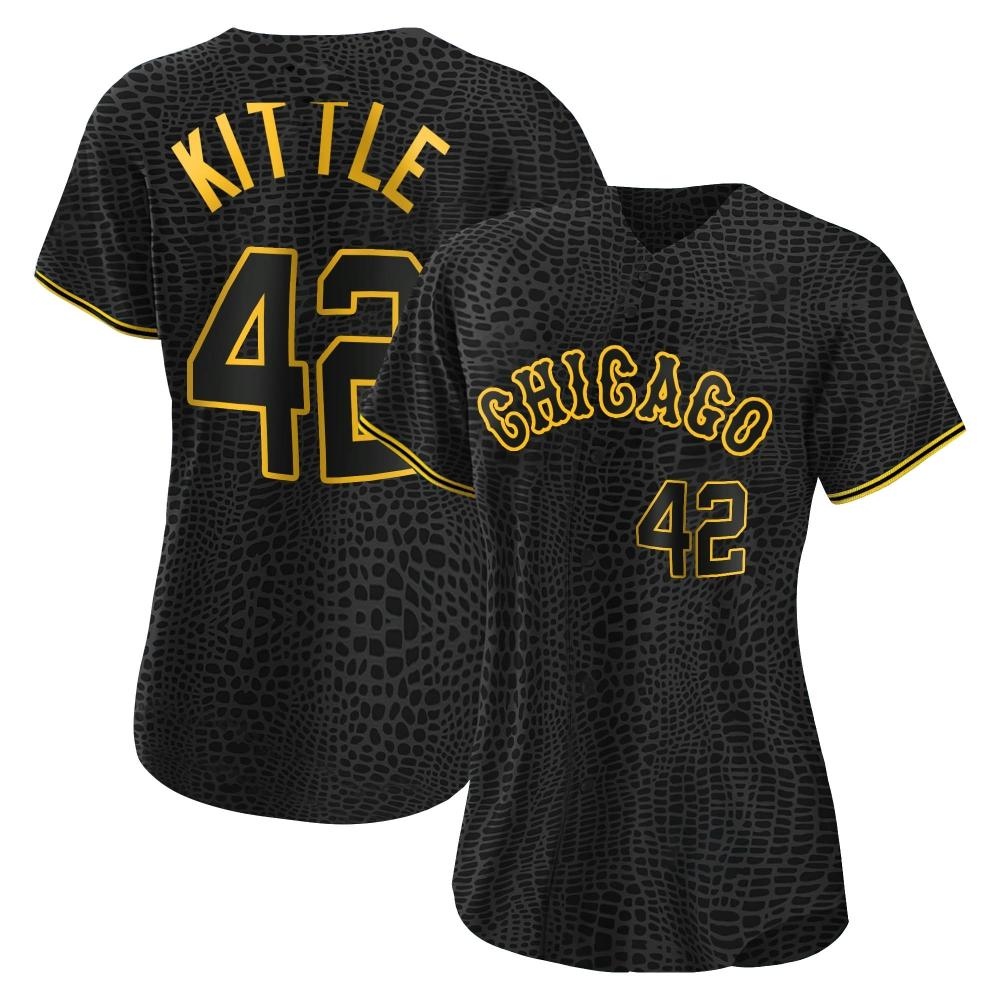 Replica Ron Kittle Women's Chicago White Sox Black Snake Skin City Jersey Replica Ron Kittle Women's Chicago White Sox Black Snake Skin City Jersey