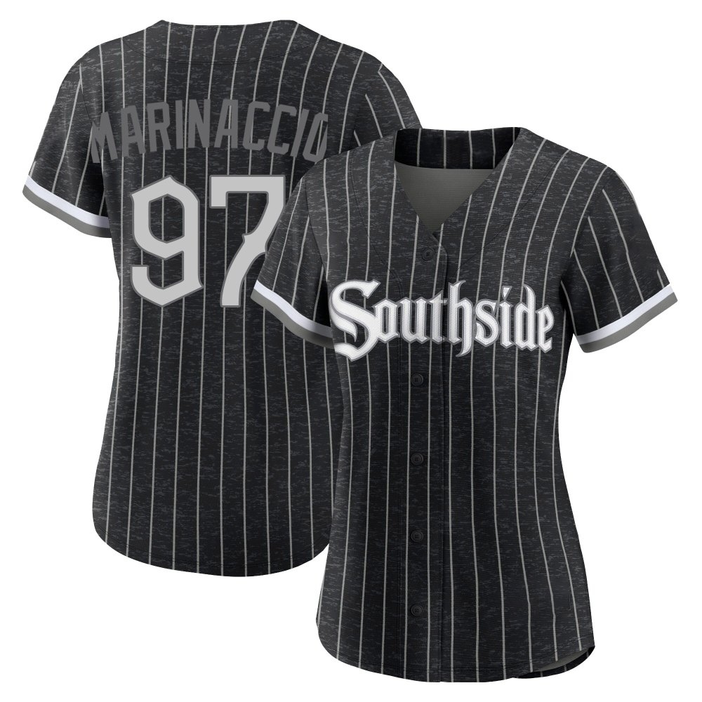 Replica Ron Marinaccio Women's Chicago White Sox Black 2021 City Connect Jersey Replica Ron Marinaccio Women's Chicago White Sox Black 2021 City Connect Jersey