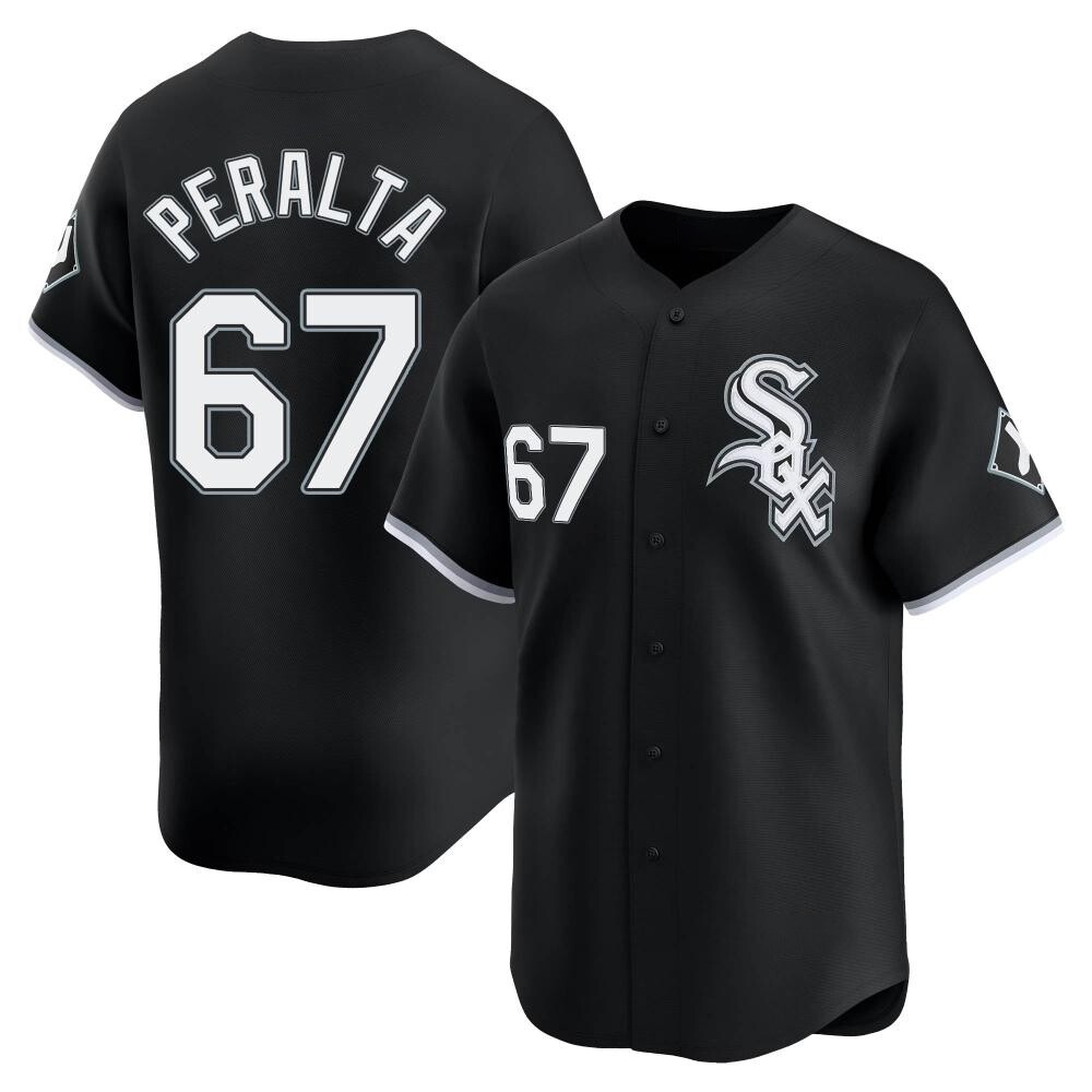 Limited Sammy Peralta Men's Chicago White Sox Black Alternate Jersey Limited Sammy Peralta Men's Chicago White Sox Black Alternate Jersey