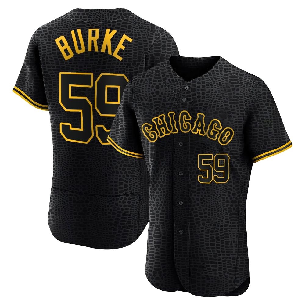 Authentic Sean Burke Men's Chicago White Sox Black Snake Skin City Jersey Authentic Sean Burke Men's Chicago White Sox Black Snake Skin City Jersey