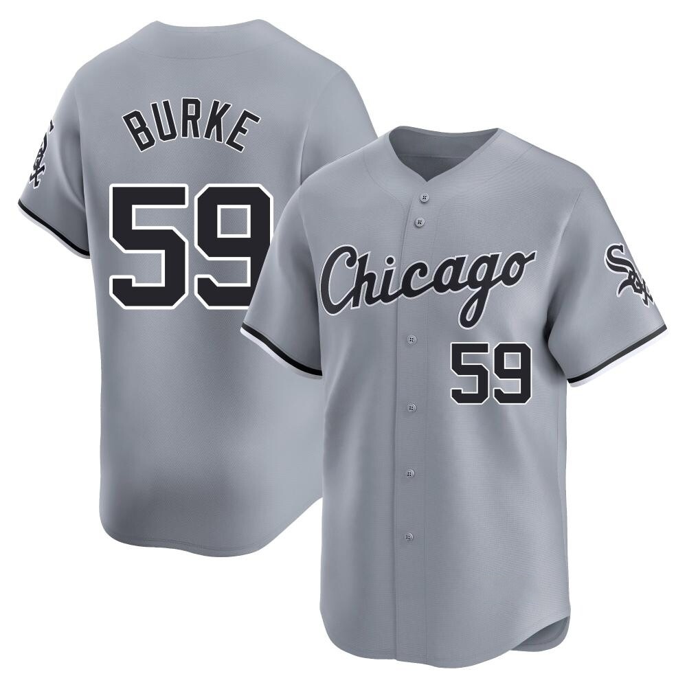 Limited Sean Burke Men's Chicago White Sox Gray Road Jersey Limited Sean Burke Men's Chicago White Sox Gray Road Jersey