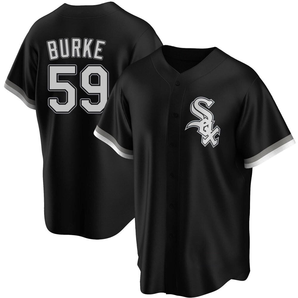Replica Sean Burke Men's Chicago White Sox Black Alternate Jersey Replica Sean Burke Men's Chicago White Sox Black Alternate Jersey