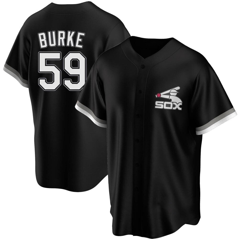 Replica Sean Burke Men's Chicago White Sox Black Spring Training Jersey Replica Sean Burke Men's Chicago White Sox Black Spring Training Jersey