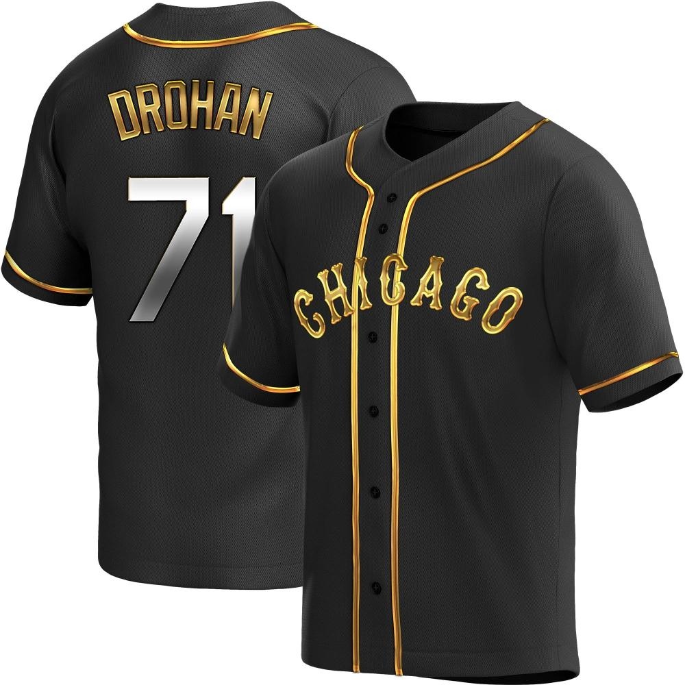 Replica Shane Drohan Men's Chicago White Sox Black Golden Alternate Jersey Replica Shane Drohan Men's Chicago White Sox Black Golden Alternate Jersey