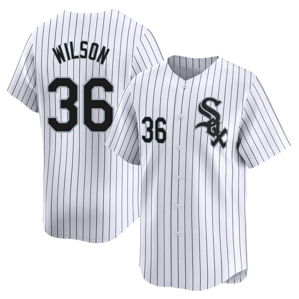 Limited Steven Wilson Men's Chicago White Sox White Home Jersey Limited Steven Wilson Men's Chicago White Sox White Home Jersey