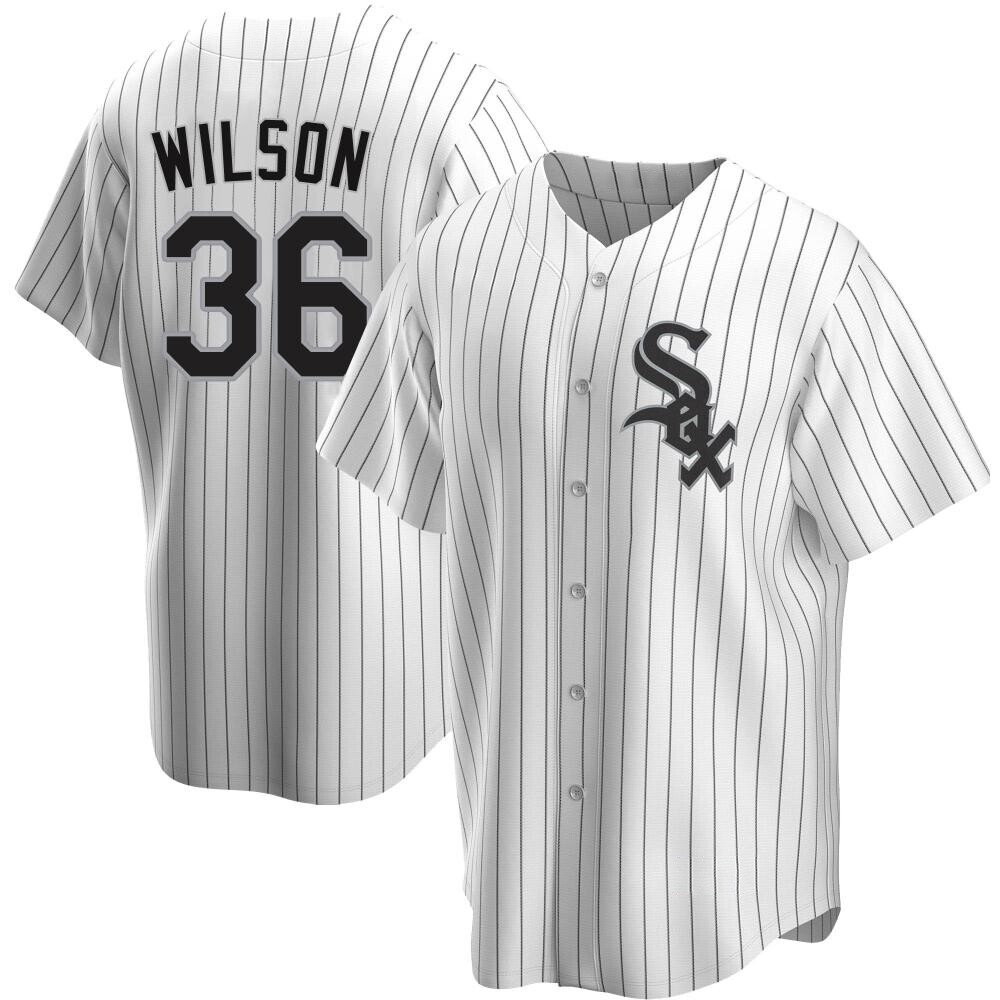 Replica Steven Wilson Men's Chicago White Sox White Home Jersey Replica Steven Wilson Men's Chicago White Sox White Home Jersey