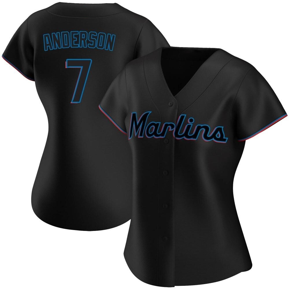 Authentic Tim Anderson Women's Miami Marlins Black Alternate Jersey Authentic Tim Anderson Women's Miami Marlins Black Alternate Jersey