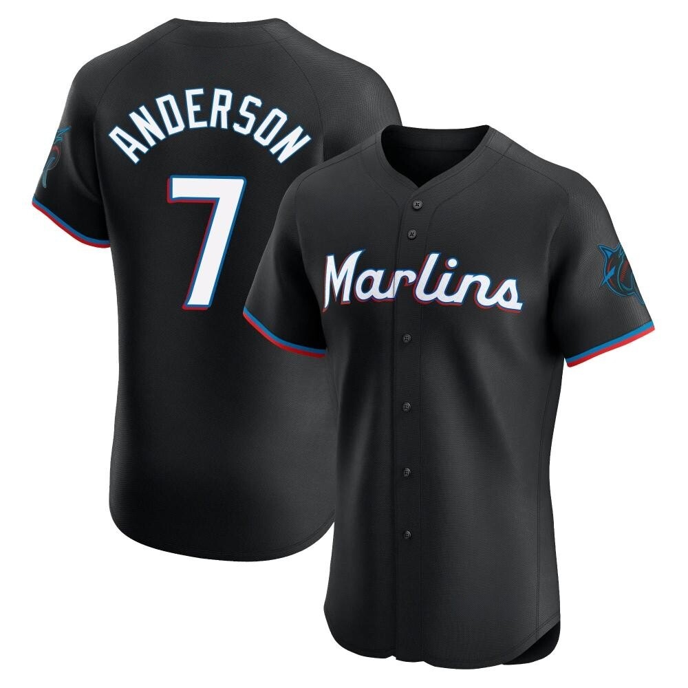 Elite Tim Anderson Men's Miami Marlins Black Alternate Vapor Premier Jersey Elite Tim Anderson Men's Miami Marlins Black Alternate Vapor Premier Jersey
