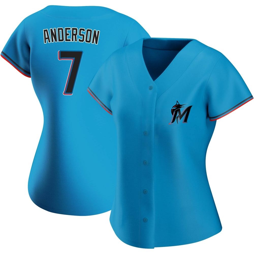 Replica Tim Anderson Women's Miami Marlins Blue Alternate Jersey Replica Tim Anderson Women's Miami Marlins Blue Alternate Jersey