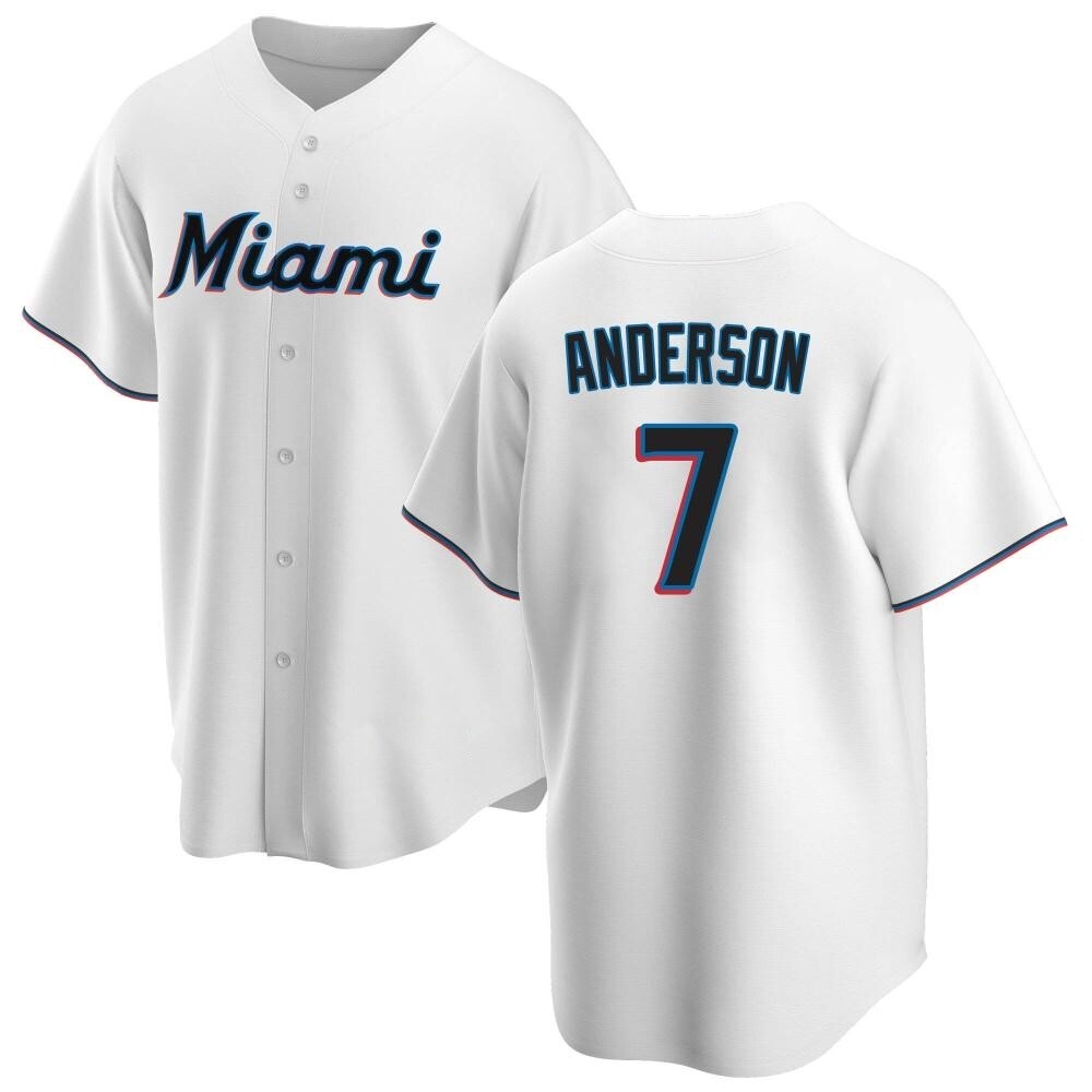 Replica Tim Anderson Youth Miami Marlins White Home Jersey Replica Tim Anderson Youth Miami Marlins White Home Jersey