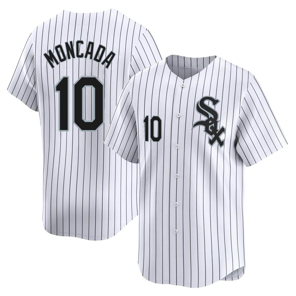 Limited Yoan Moncada Men's Chicago White Sox White Home Jersey Limited Yoan Moncada Men's Chicago White Sox White Home Jersey