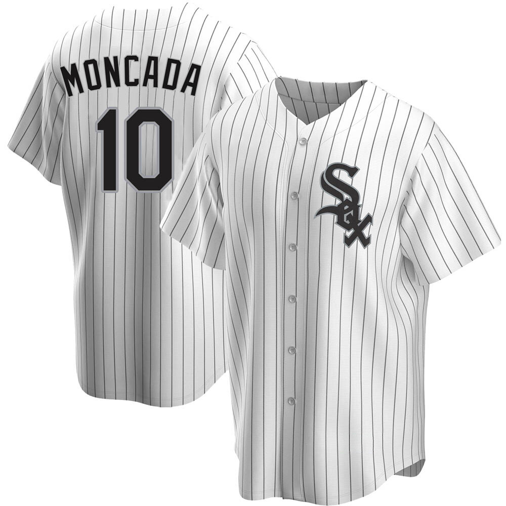 Replica Yoan Moncada Men's Chicago White Sox White Home Jersey Replica Yoan Moncada Men's Chicago White Sox White Home Jersey