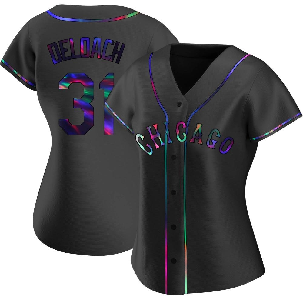 Replica Zach DeLoach Women's Chicago White Sox Black Holographic Alternate Jersey Replica Zach DeLoach Women's Chicago White Sox Black Holographic Alternate Jersey