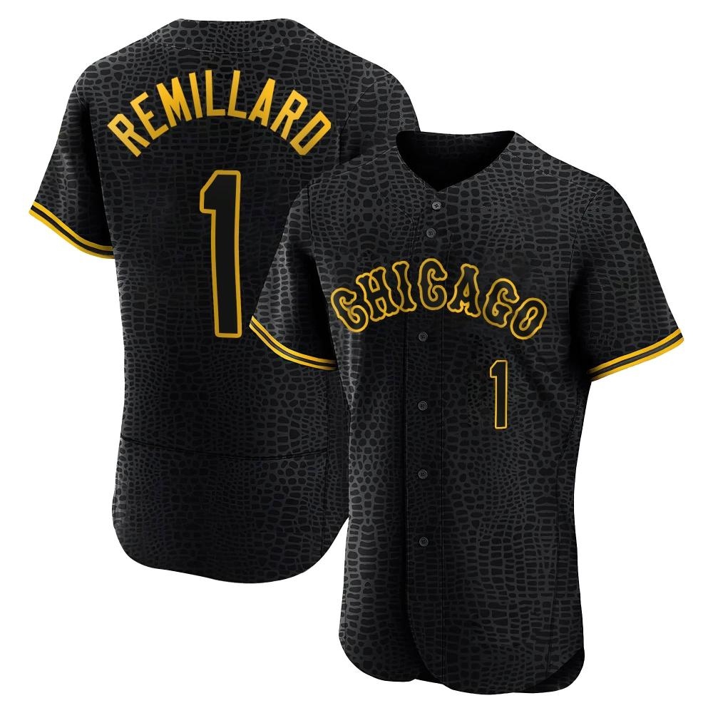 Authentic Zach Remillard Men's Chicago White Sox Black Snake Skin City Jersey Authentic Zach Remillard Men's Chicago White Sox Black Snake Skin City Jersey