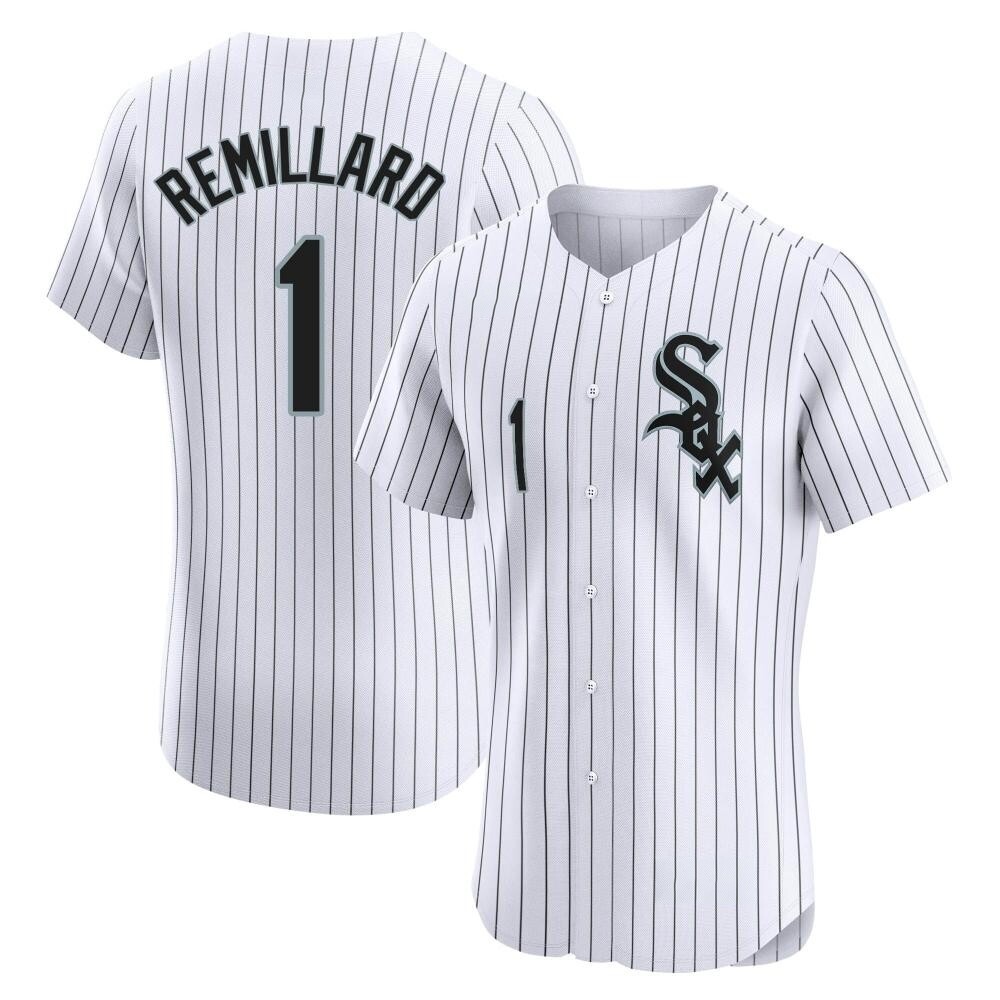 Elite Zach Remillard Men's Chicago White Sox White Home Jersey Elite Zach Remillard Men's Chicago White Sox White Home Jersey