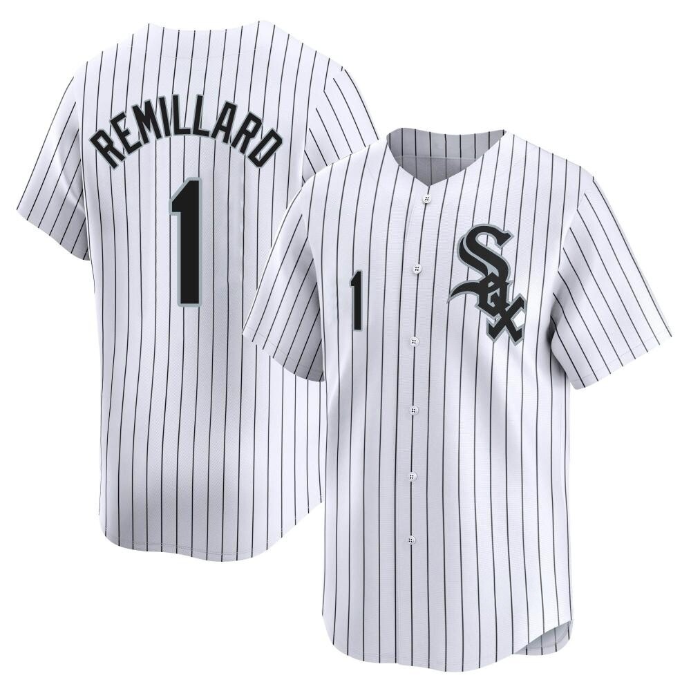 Limited Zach Remillard Men's Chicago White Sox White Home Jersey Limited Zach Remillard Men's Chicago White Sox White Home Jersey
